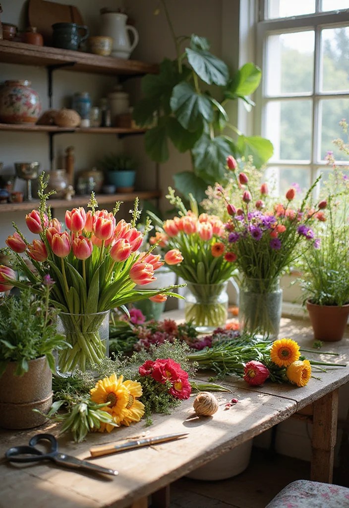 Pretty Flowers at Home: Tulips, Lilies, Wildflowers & Easy Care Tips - 5. DIY Flower Arrangements: Get Creative! 1