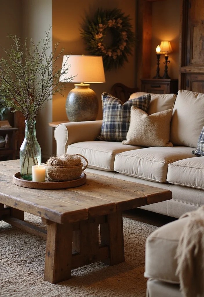 10 Cozy Christmas Living Rooms Without Red Decor - 2. Rustic Retreat 1
